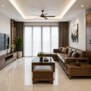 Nội Thất Phòng Khách 11 Bố trí nội thất phòng khách cân đối theo diện tích và nhu cầu sử dụng.