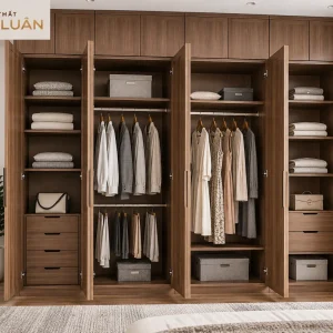 Tủ Quần Áo Kịch Trần Kết Hợp Kệ Trang Trí Gỗ Hiện Đại 8 Tủ Quần Áo Kịch Trần Kết Hợp Kệ Trang Trí Gỗ Hiện Đại - Ảnh 4
