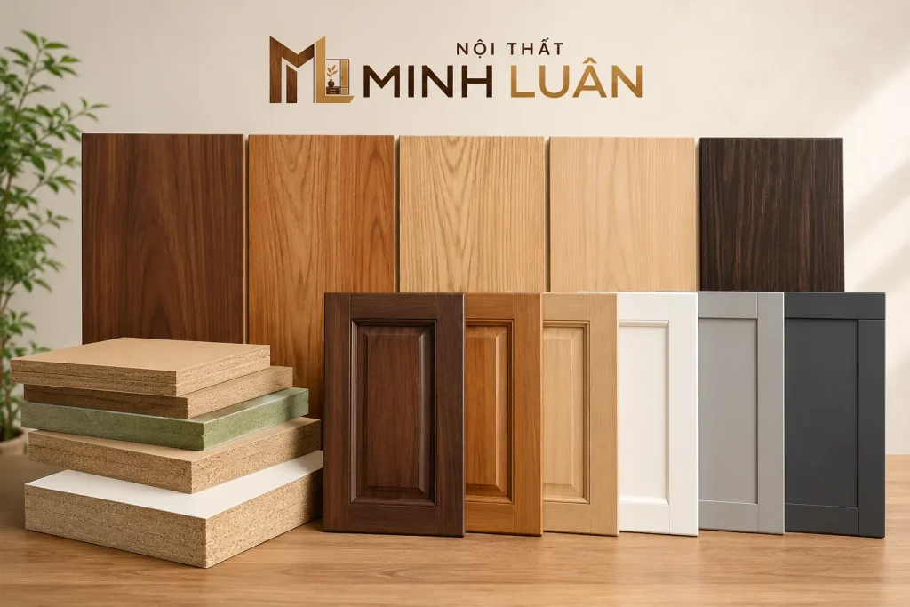 Các lựa chọn chất liệu gỗ sử dụng trong thiết kế Nội Thất Nhà Bếp