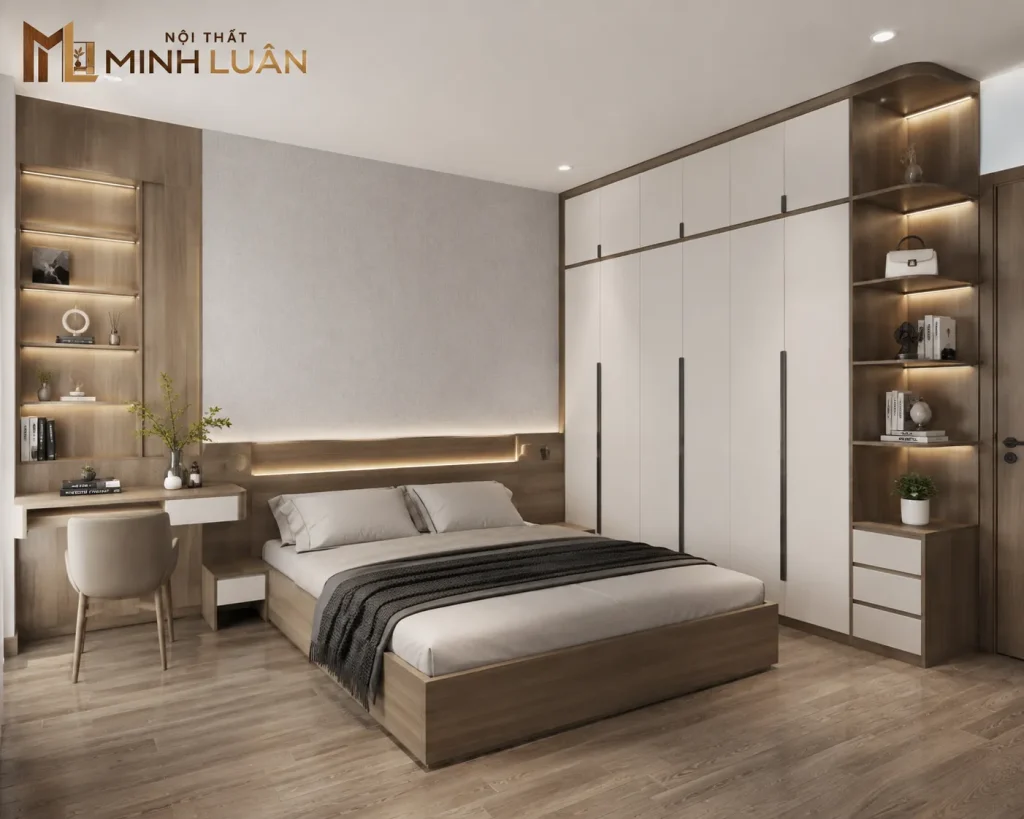 Nội Thất Phòng Ngủ gỗ công nghiệp hiện đại, tối ưu công năng sử dụng