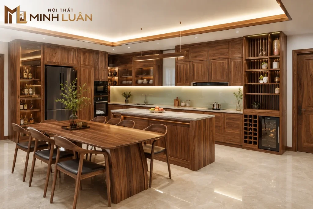 Hệ thống lưu trữ thông minh giúp Nội Thất Nhà Bếp luôn gọn gàng