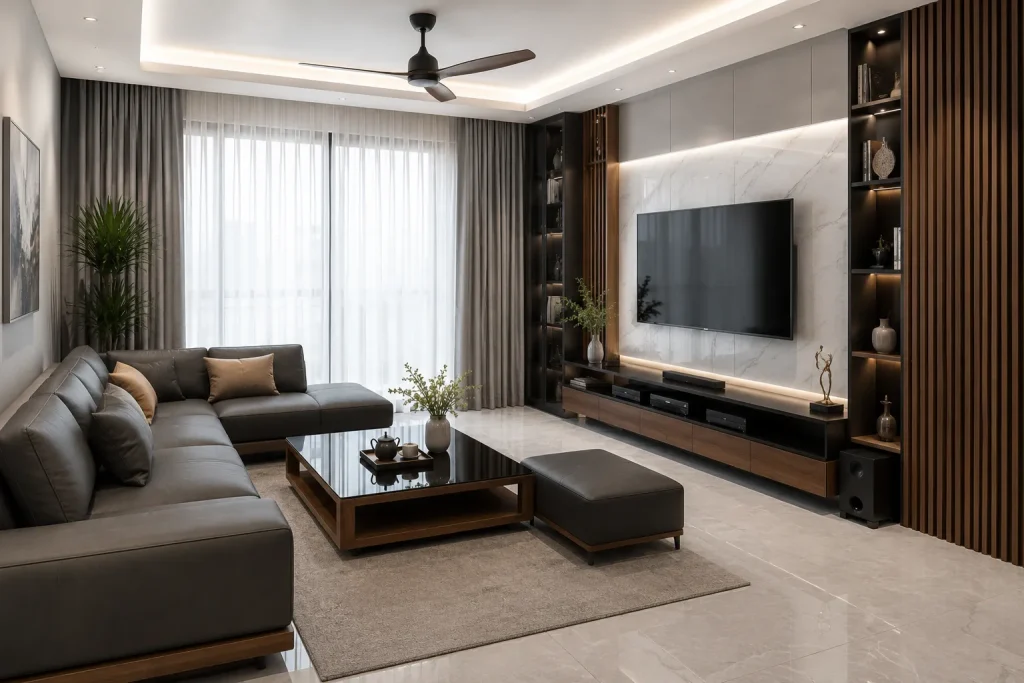 Nội Thất Phòng Khách 26 Nội Thất Phòng Khách hiện đại với đường nét tinh gọn