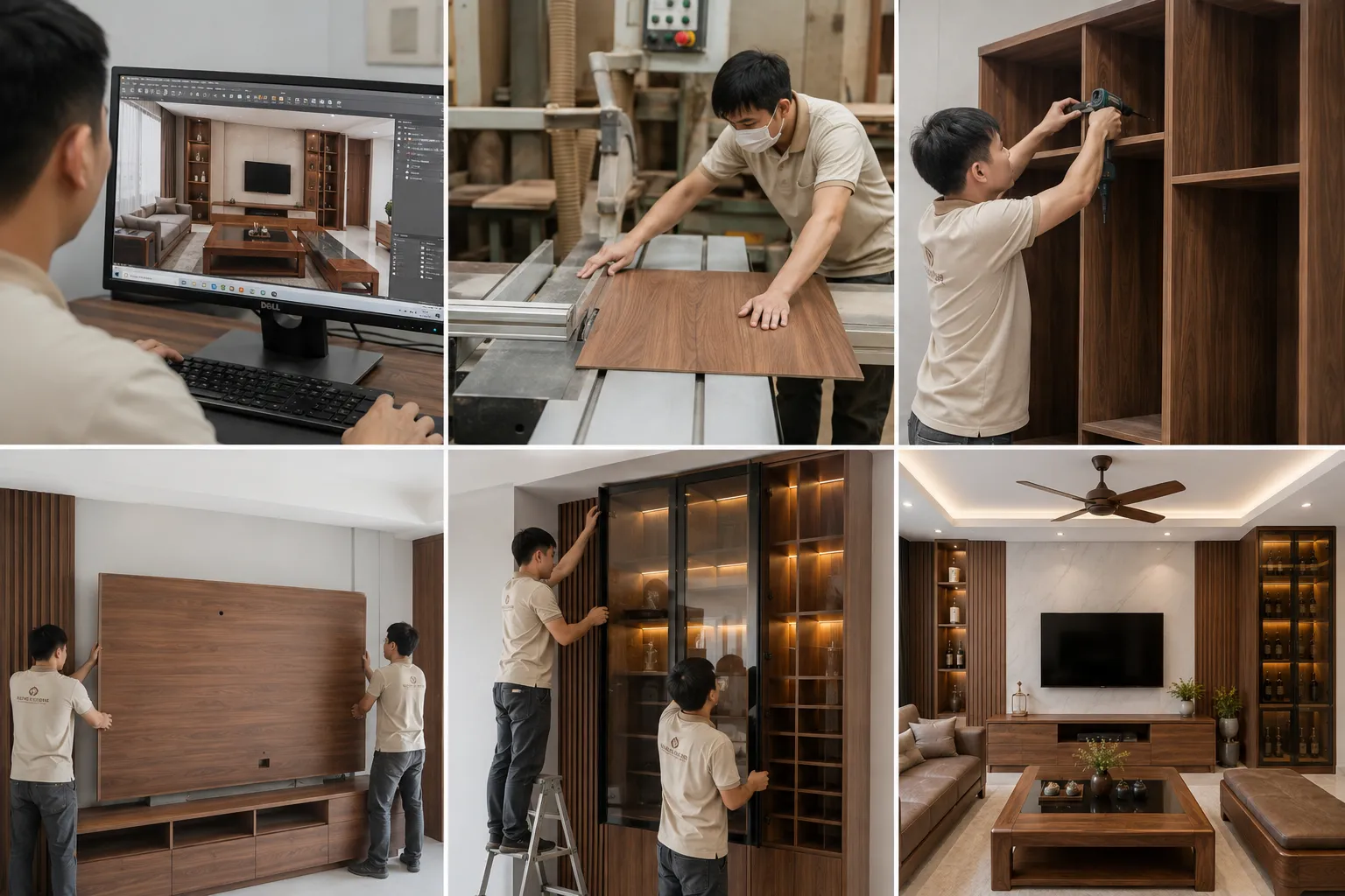 Quy trình thiết kế và thi công nội thất phòng khách