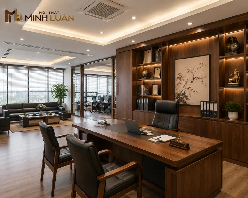 Không gian Nội Thất Văn Phòng bằng gỗ hiện đại, chuyên nghiệp và tiện nghi