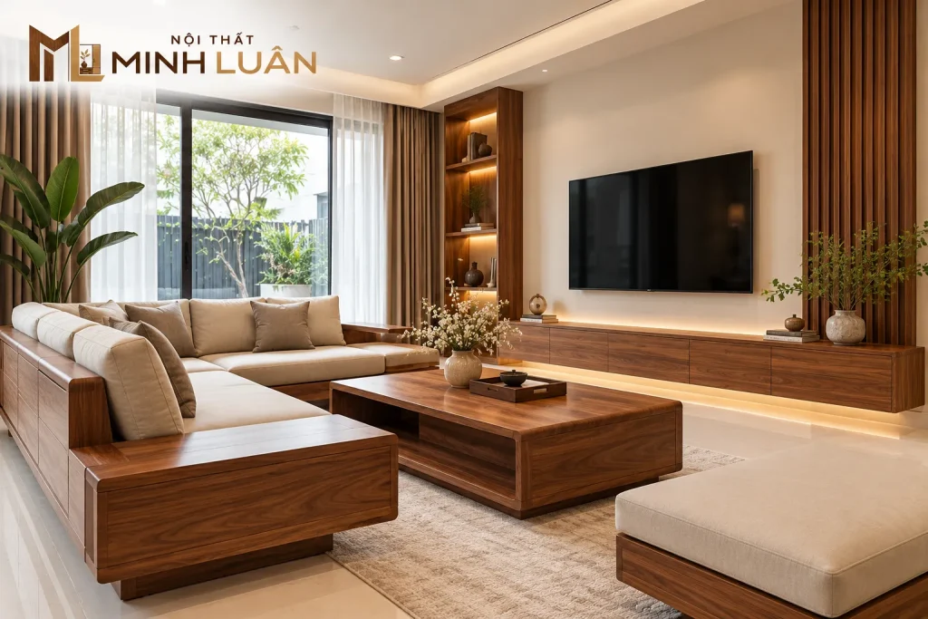 Nội Thất Phòng Khách 28 Phòng khách tối giản với nội thất gọn gàng và thông thoáng