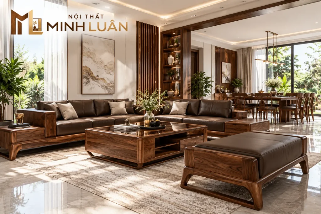 Đồ Gỗ Nội Thất Đẹp, Bền, Hiện Đại – Lựa Chọn Phù Hợp Cho Mọi Không Gian 17 Đồ gỗ nội thất phòng khách tạo sự đồng bộ và tiện nghi cho không gian