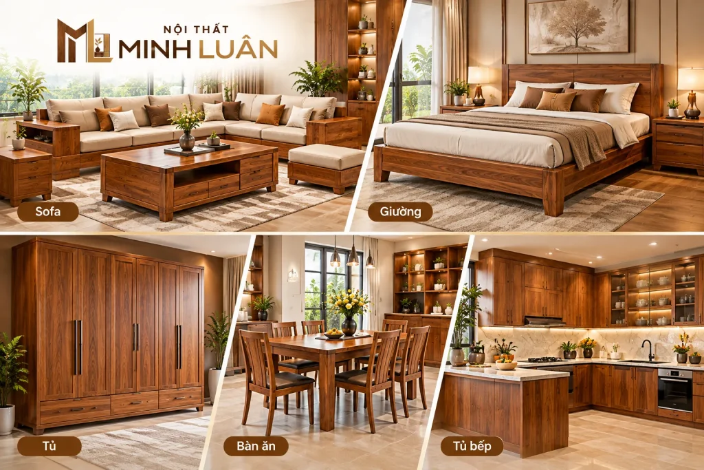 Các sản phẩm nội thất gỗ được thiết kế đa dạng cho nhiều không gian sống